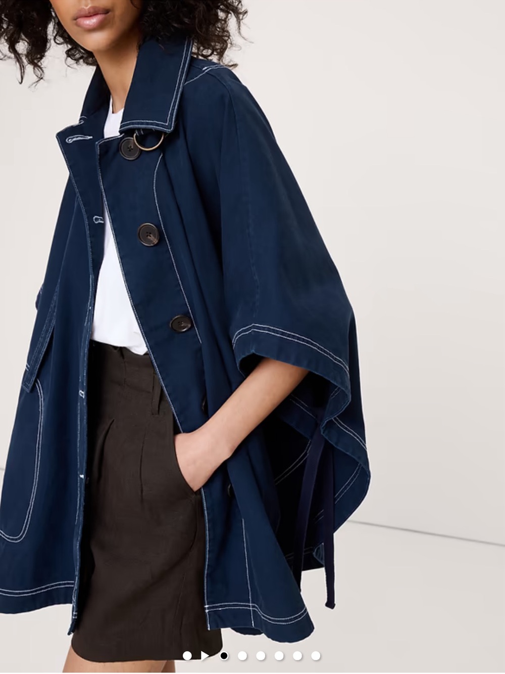 COTTON TWILL CAPE - Picture 2 of 7